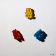 "Prime-Beary Colors" di Patrick Nevins Pittura ad olio originale di orsetti gommosi