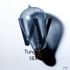 "Tungsten" (2025) by Patrick Nevins, Oil on Board from Elements Series