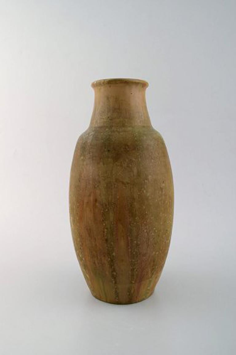 Art Deco Patrick Nordstrøm for Royal Copenhagen, Large Vase in Glazed Stoneware