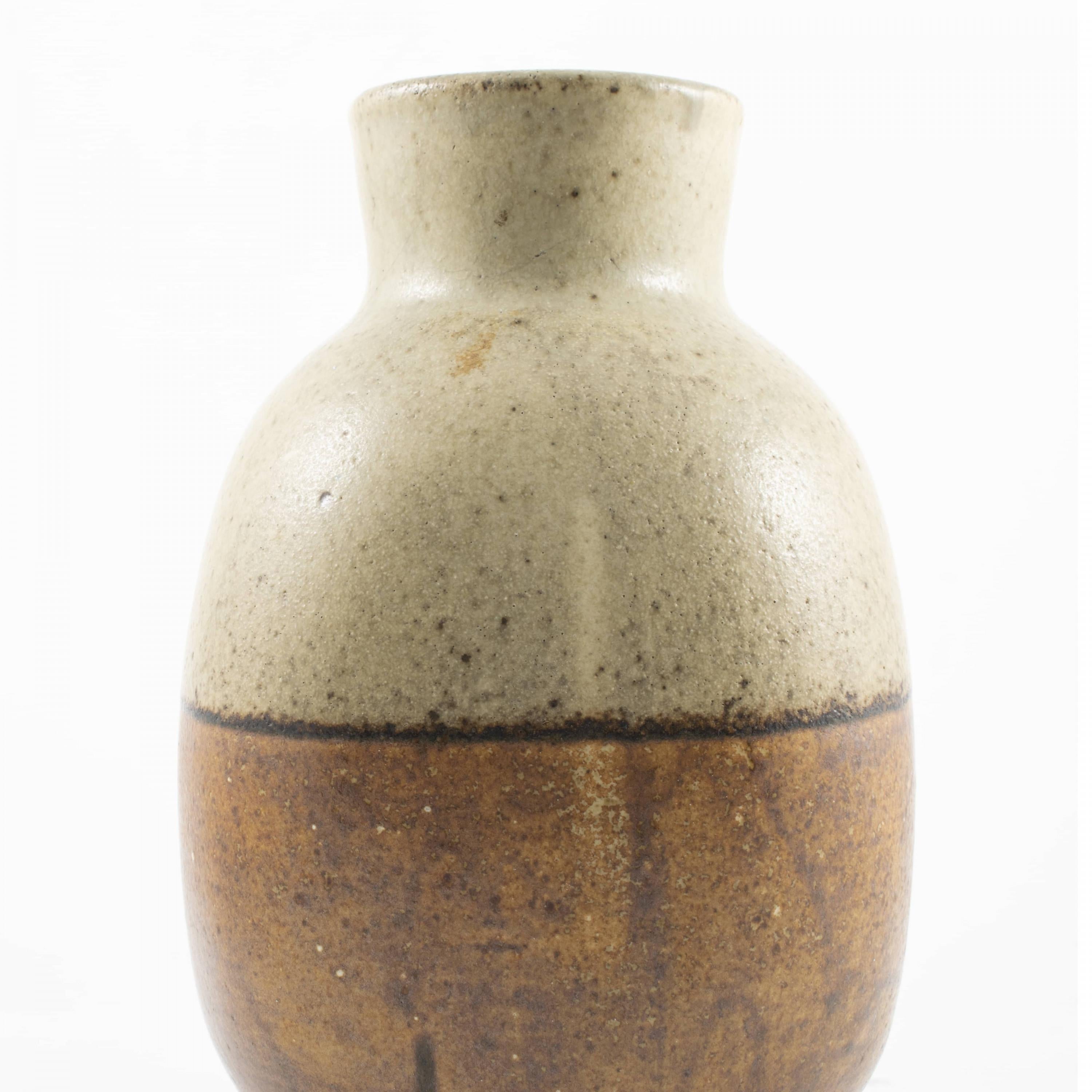 Danish Patrick Nordstrøm for Royal Copenhagen, Two-Tone Glazed Stoneware Vase For Sale