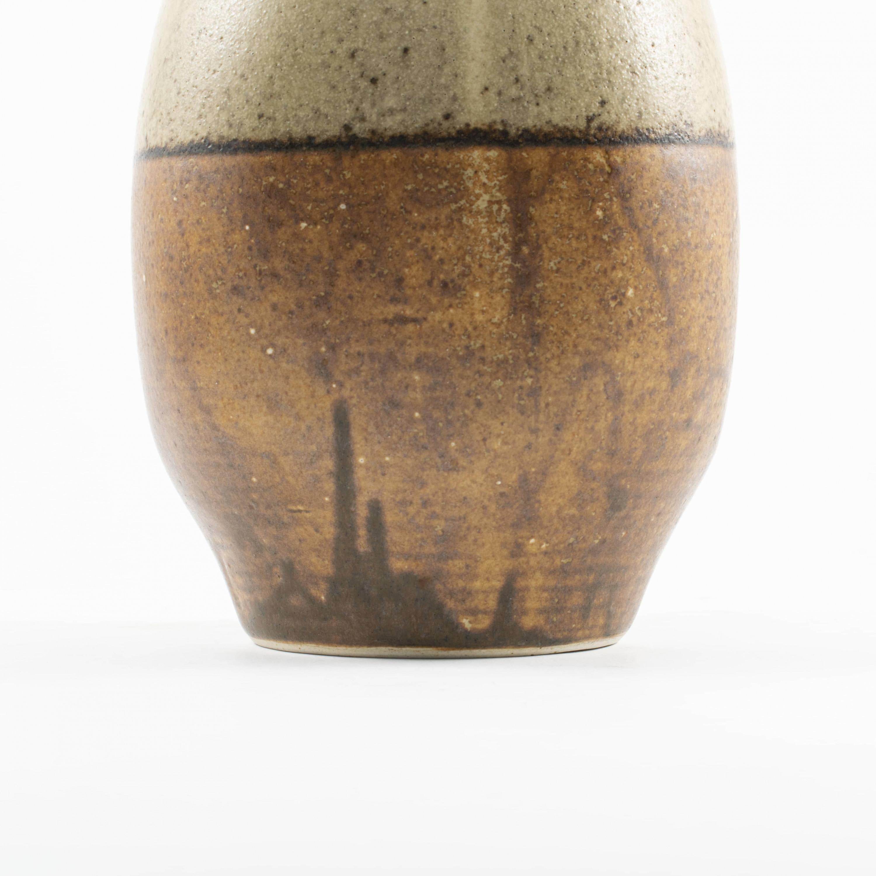 20th Century Patrick Nordstrøm for Royal Copenhagen, Two-Tone Glazed Stoneware Vase For Sale