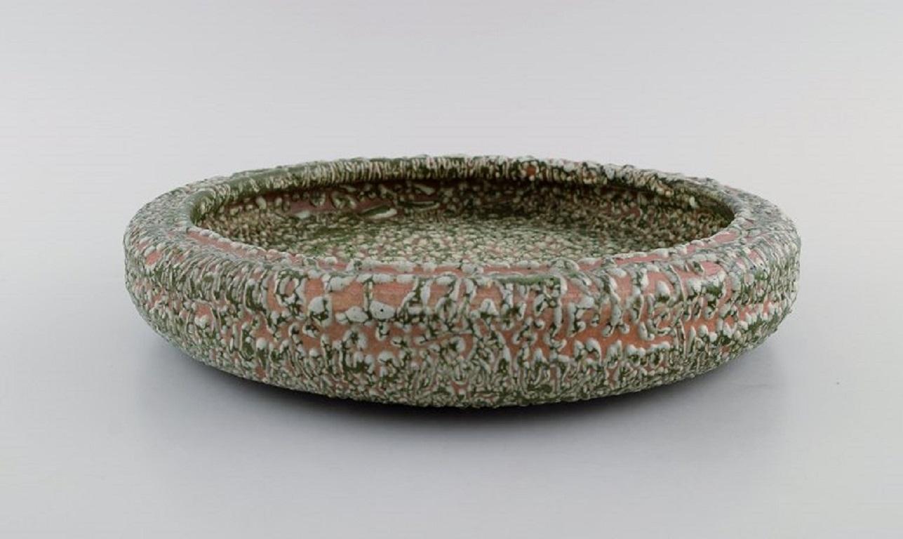 Patrick Nordström, Unique Dish / Bowl in Glazed Ceramics In Excellent Condition For Sale In Copenhagen, DK