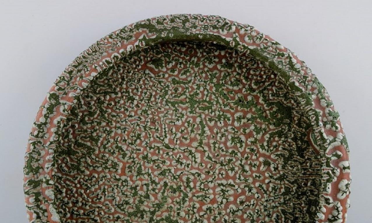 Patrick Nordström, Unique Dish / Bowl in Glazed Ceramics For Sale 1