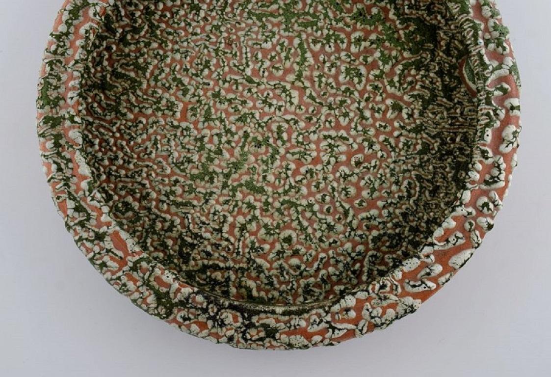 Patrick Nordström, Unique Dish / Bowl in Glazed Ceramics For Sale 2