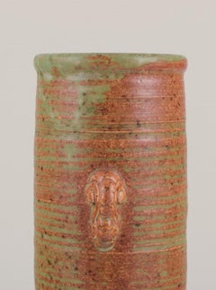 Patrick Nordström for Isle, Denmark. Large cylindrical ceramic vase. 1924