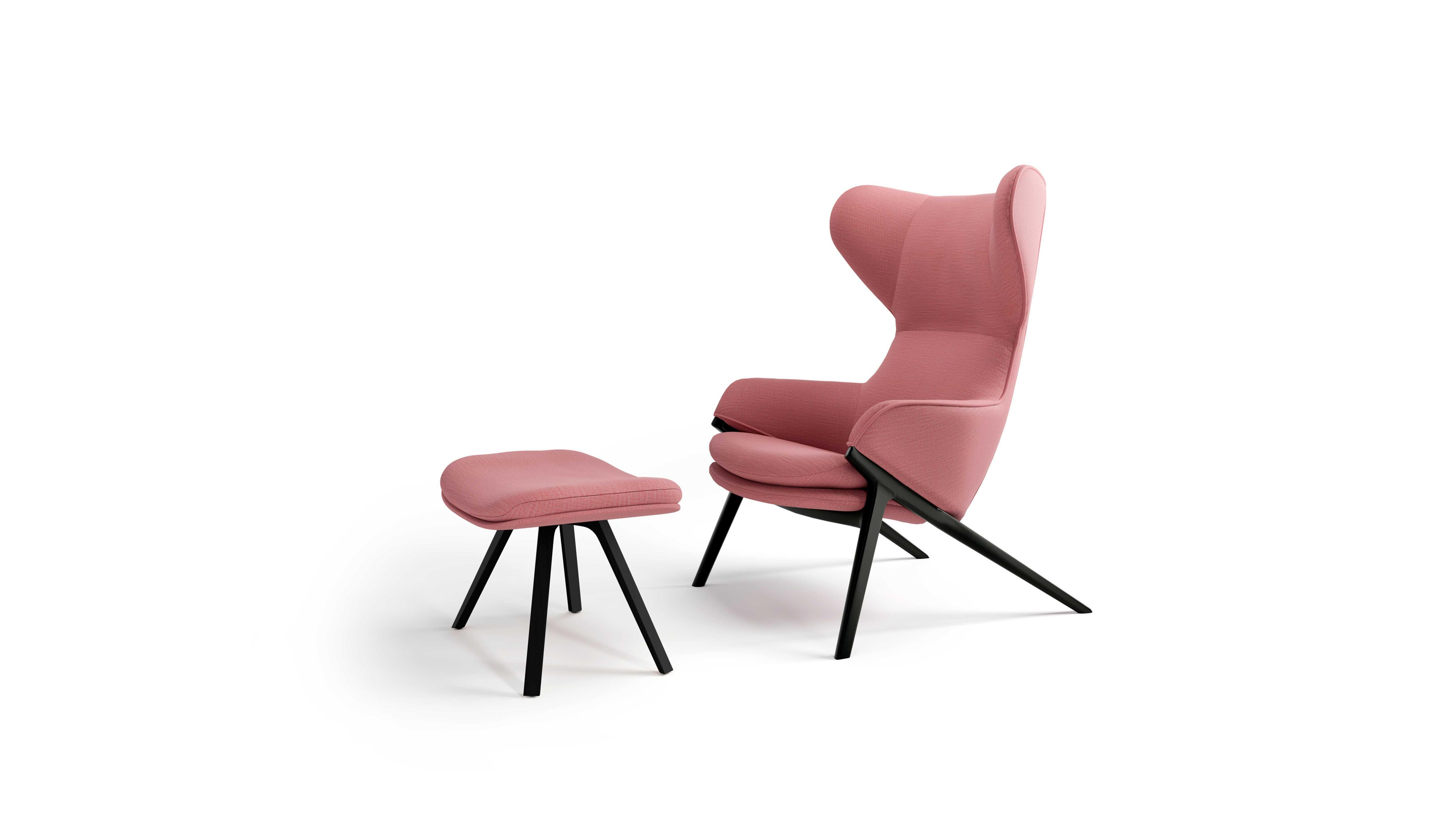Patrick Norguet P22 Conjunto de Sillón y Reposapiés para Cassina 

Un sillón de diseño con un atractivo atemporal que da un giro contemporáneo al sillón orejero tradicional; un tributo a la historia de sus elegantes líneas y proporciones, que crean