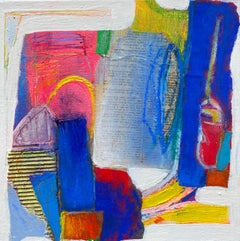 Paisaje Aéreo con Azul Brillante, Pintura Abstracta