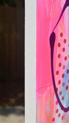 Ätherische Abstraktion mit rosa, abstraktes Gemälde