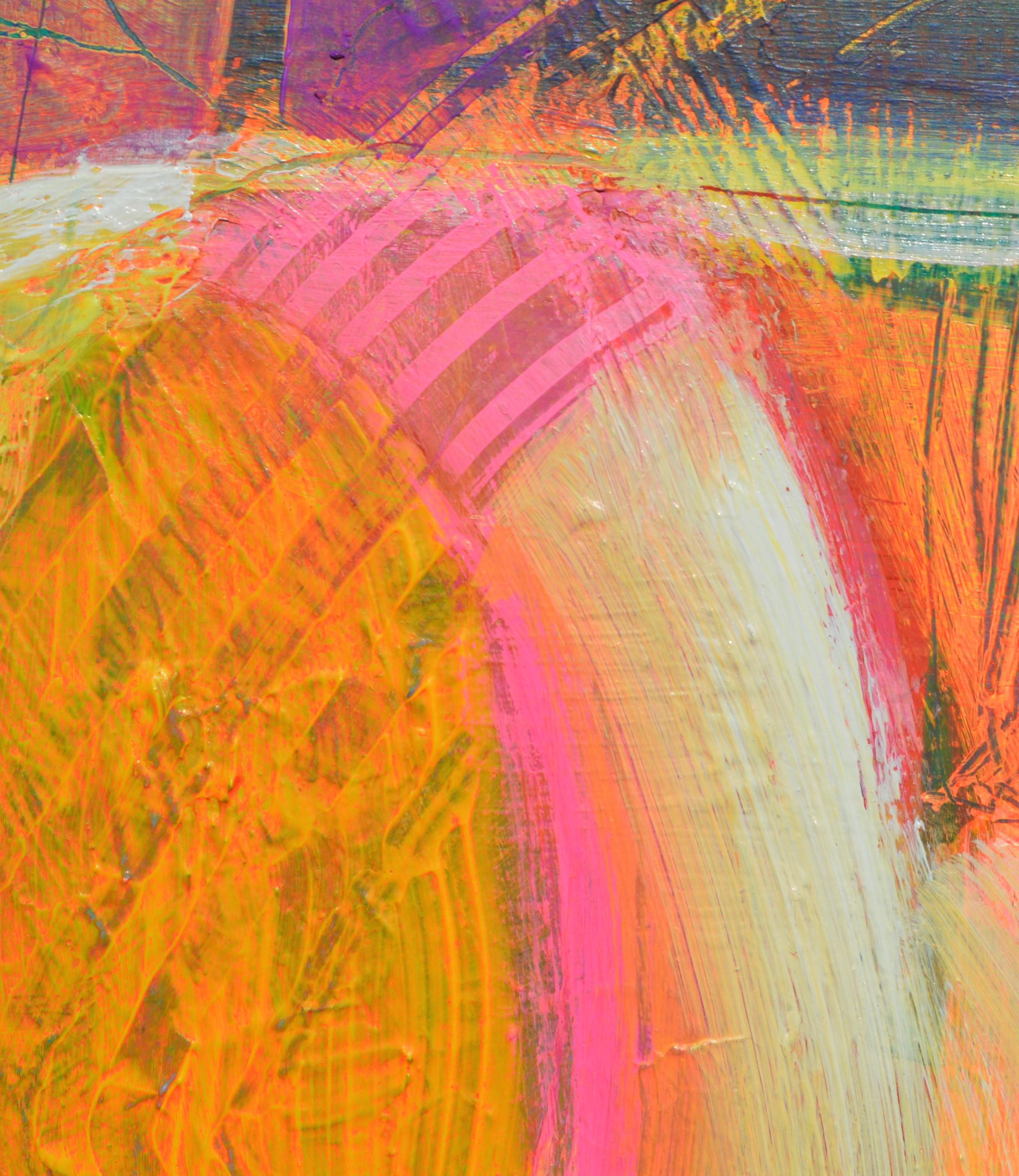 <p>Artist Comments<br>This painting is part of artist Patrick O'Boyle's ongoing Ethereal Abstraction series. Vibrant hues in orange, yellow, peach, and neon green blend boldly together. Patches of bright blue and purple provide bright contrasts in