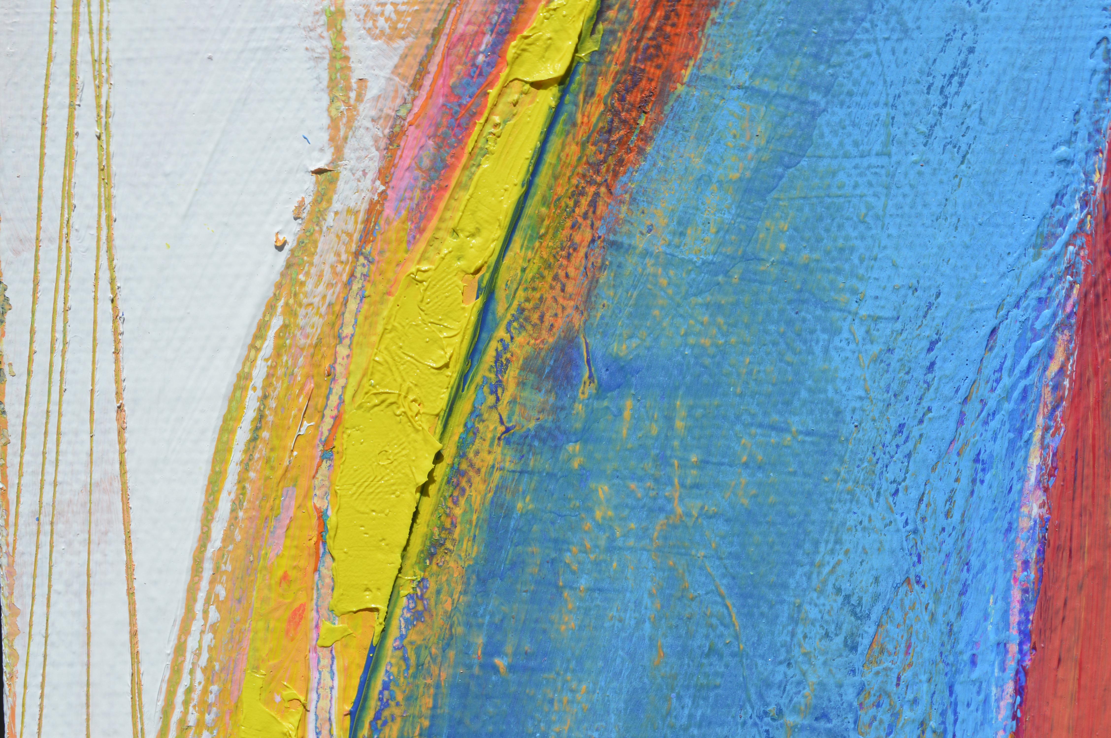 Abstraction éthérée 33, peinture abstraite - Orange Abstract Painting par Patrick O'Boyle