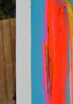 Landscape Abstraction with Blue Waters, Abstract Painting