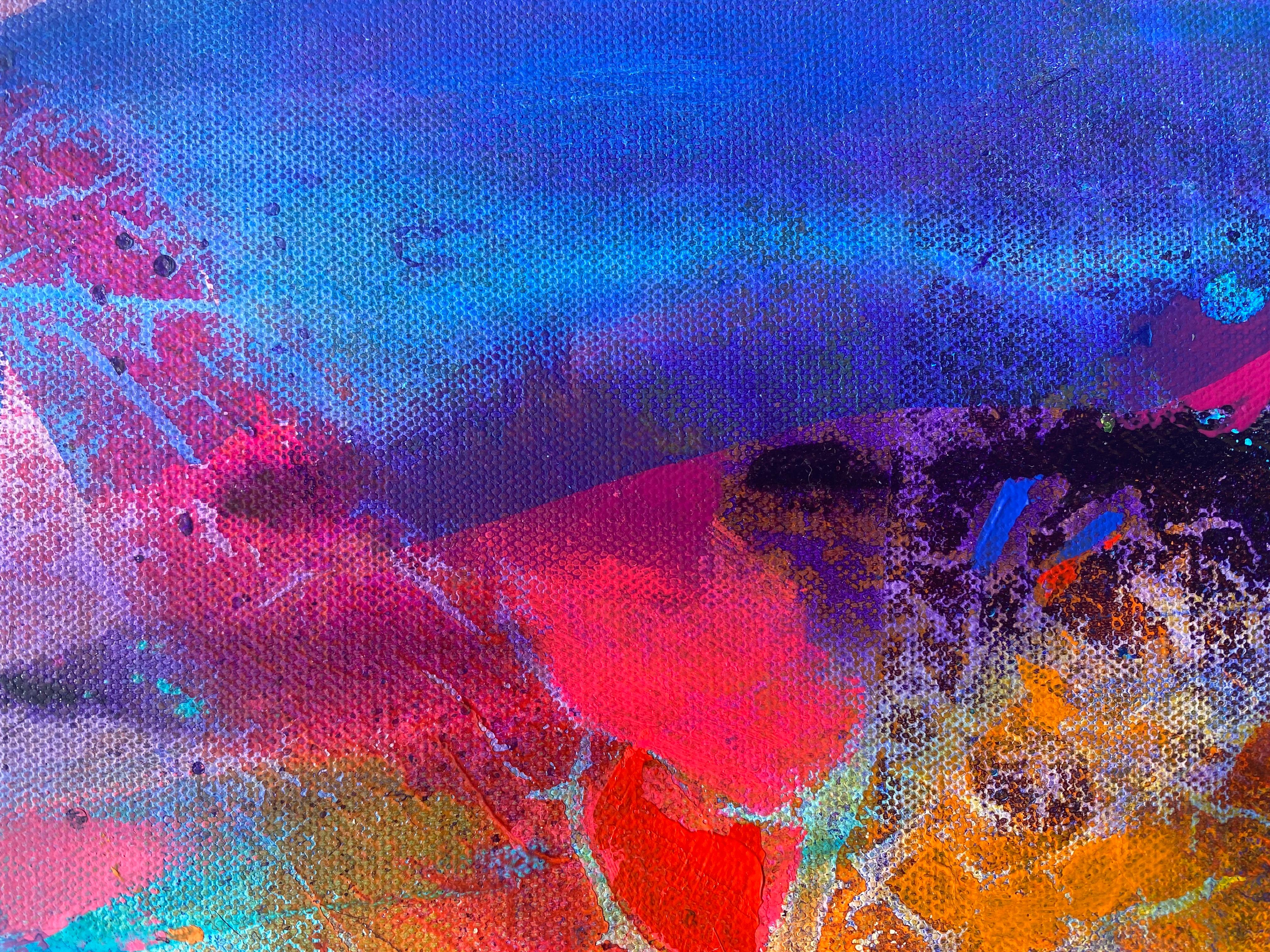Watching Puddles In The Rain, Abstract Painting For Sale 3