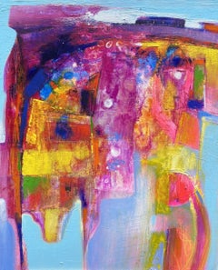 Watching Puddles in the Rain Series #3, Abstract Painting