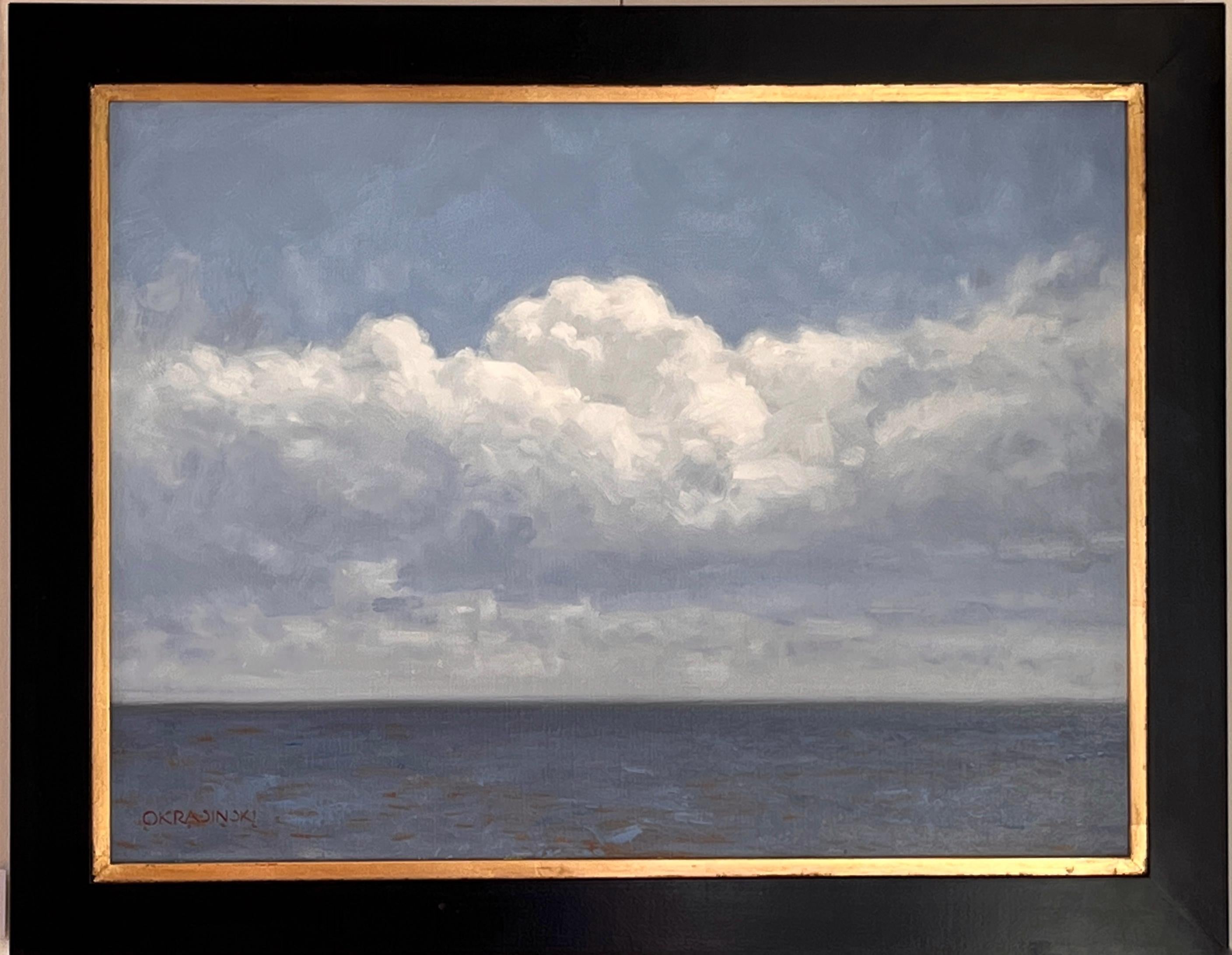 Patrick Okrasinski Landscape Painting - Clouds Over the Sea