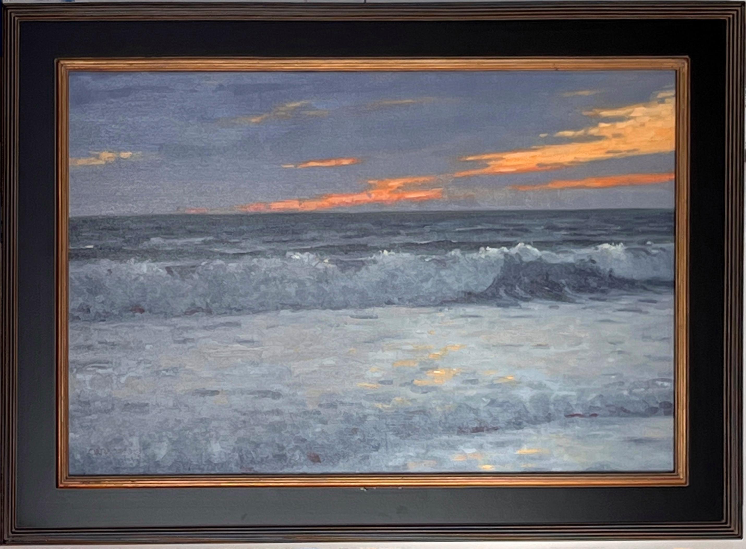 Patrick Okrasinski Landscape Painting - Sunset Off the Coast