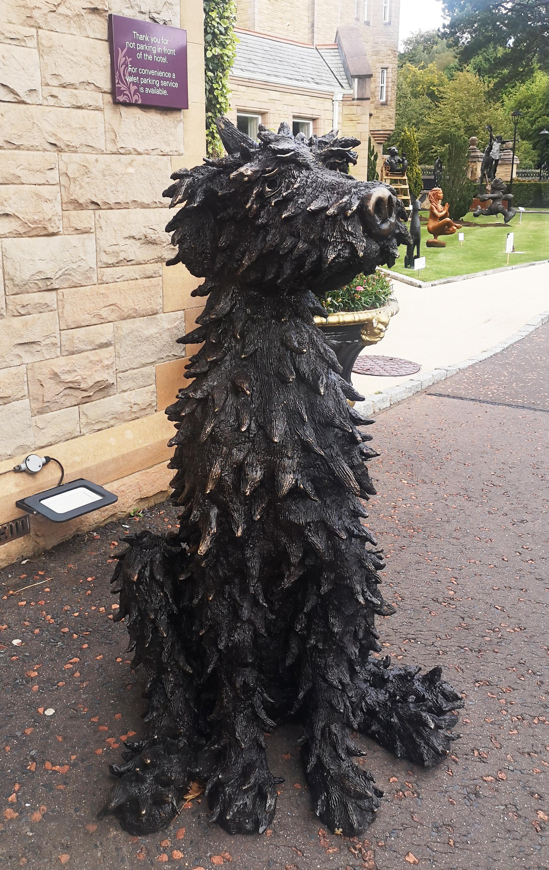 Irish Wolfhound - Contemporary Sculpture by Patrick O'Reilly