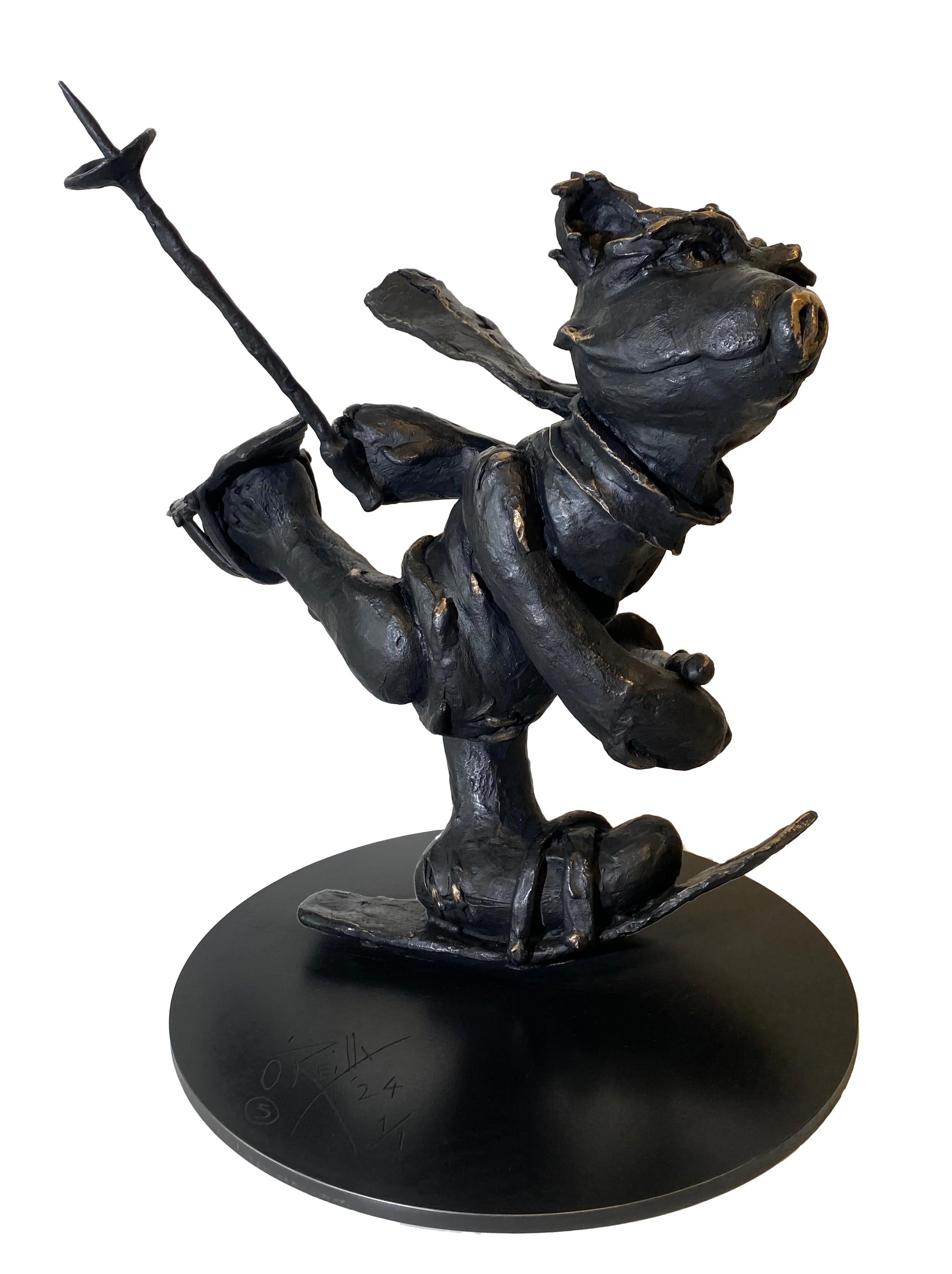Patrick O'Reilly Figurative Sculpture – Ab zum Après