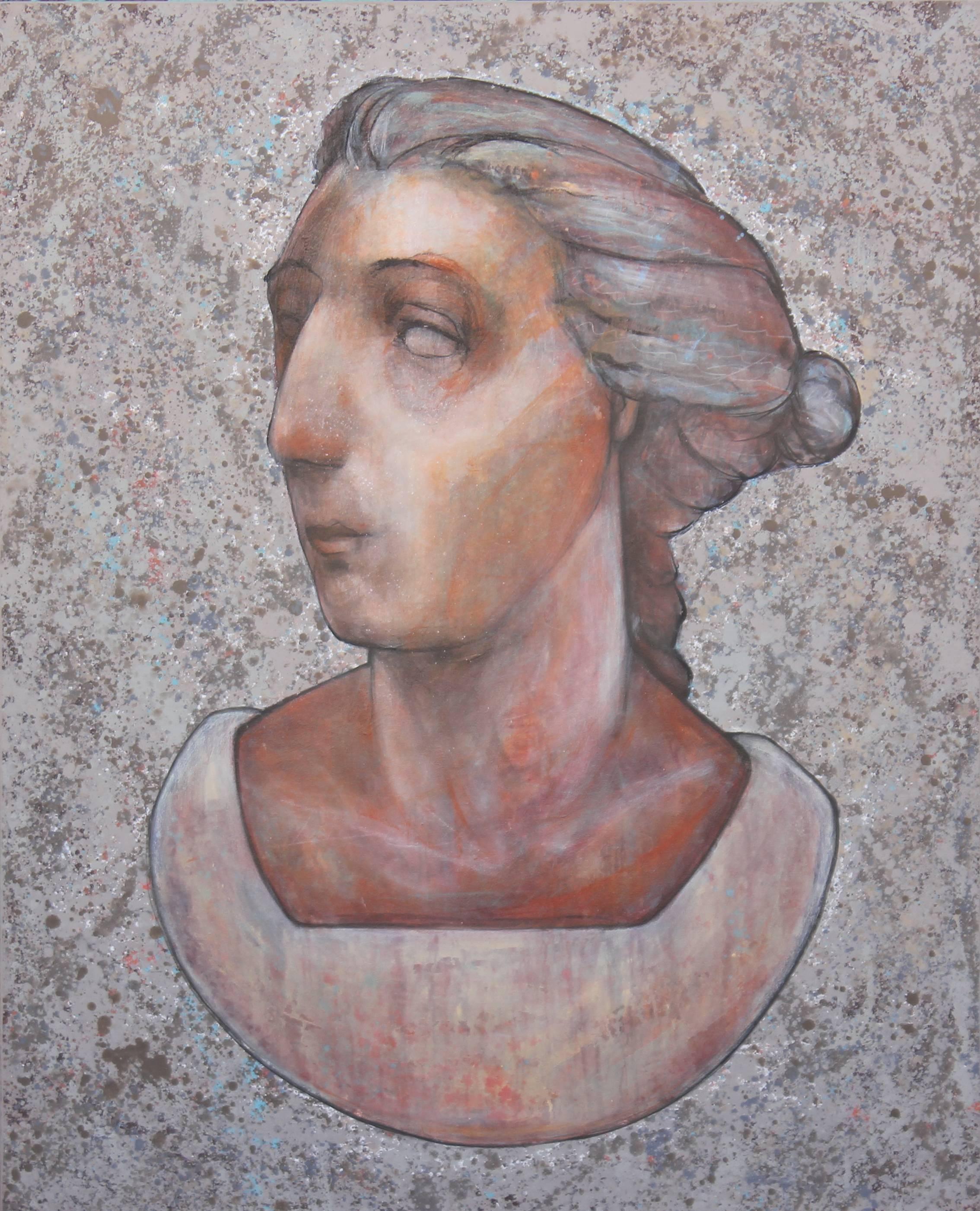 Peinture contemporaine du buste d'une femme « June »