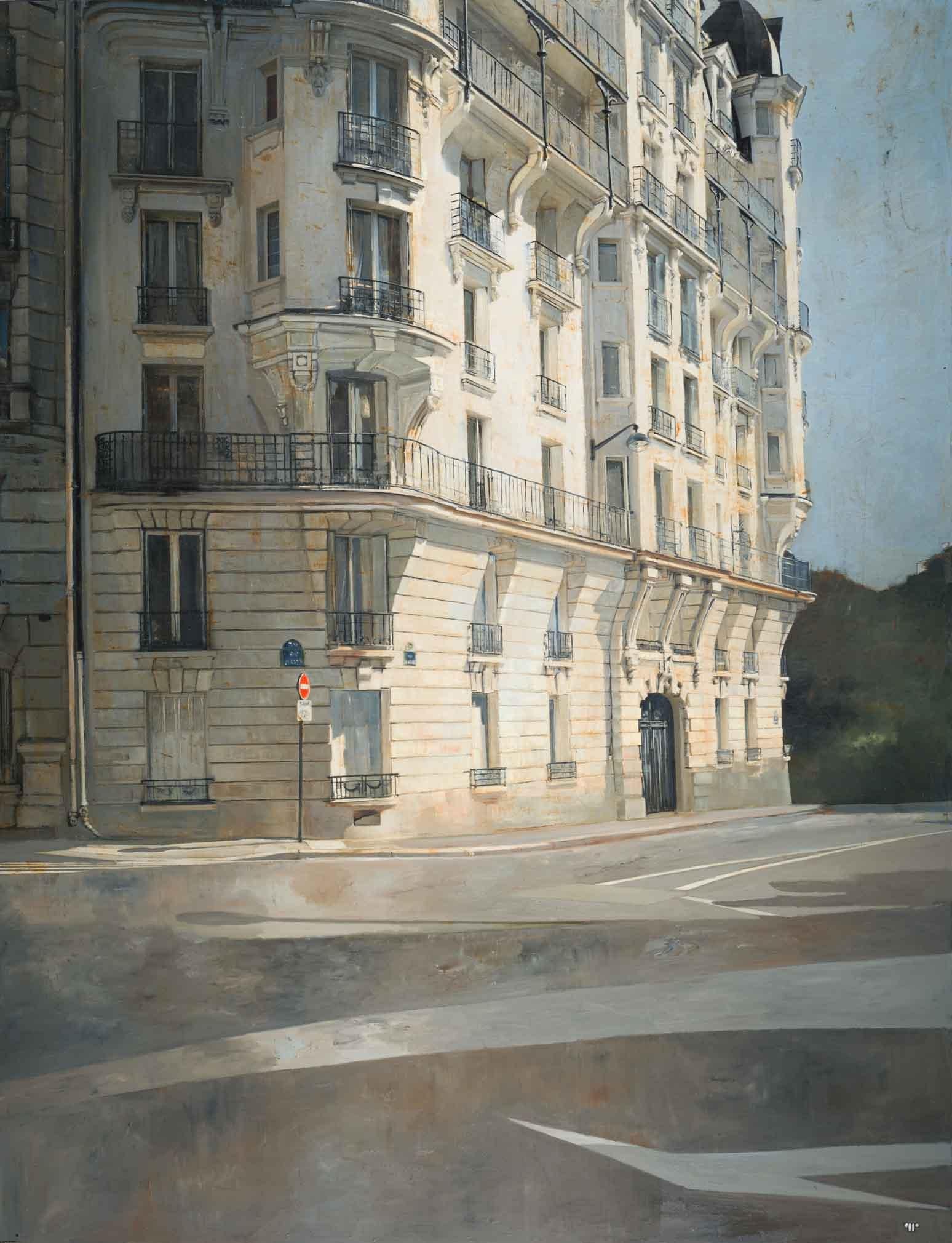 Patrick Pietropoli Landscape Painting - 2, rue Mirbel, Paris 5