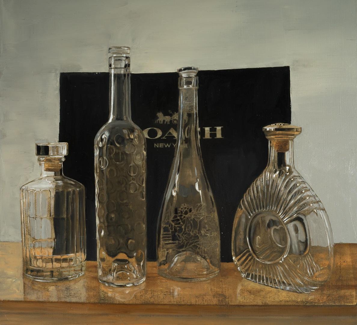 Patrick Pietropoli Still-Life Painting - Bottles