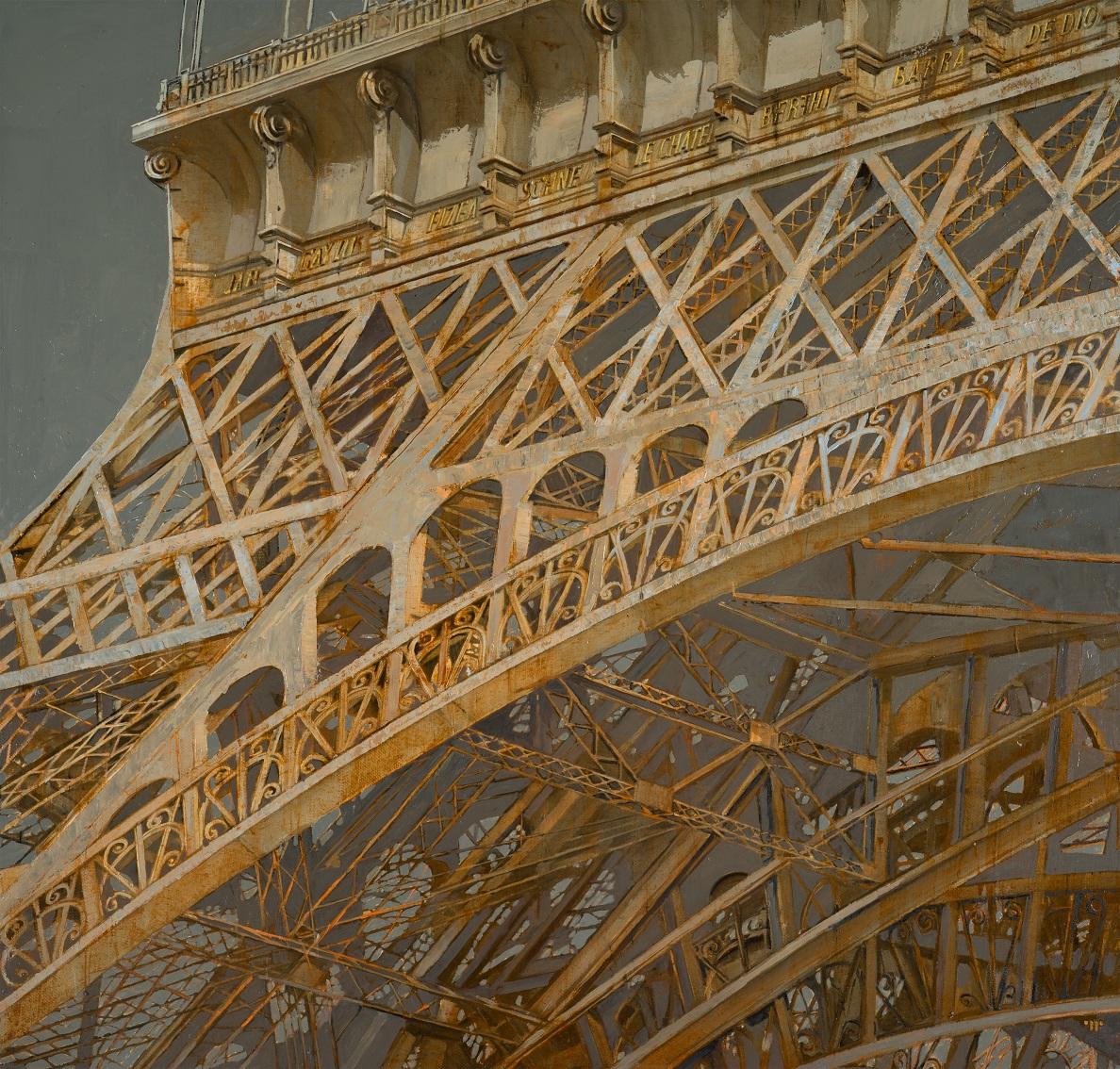 Patrick Pietropoli Figurative Painting - Eiffel Tower detail
