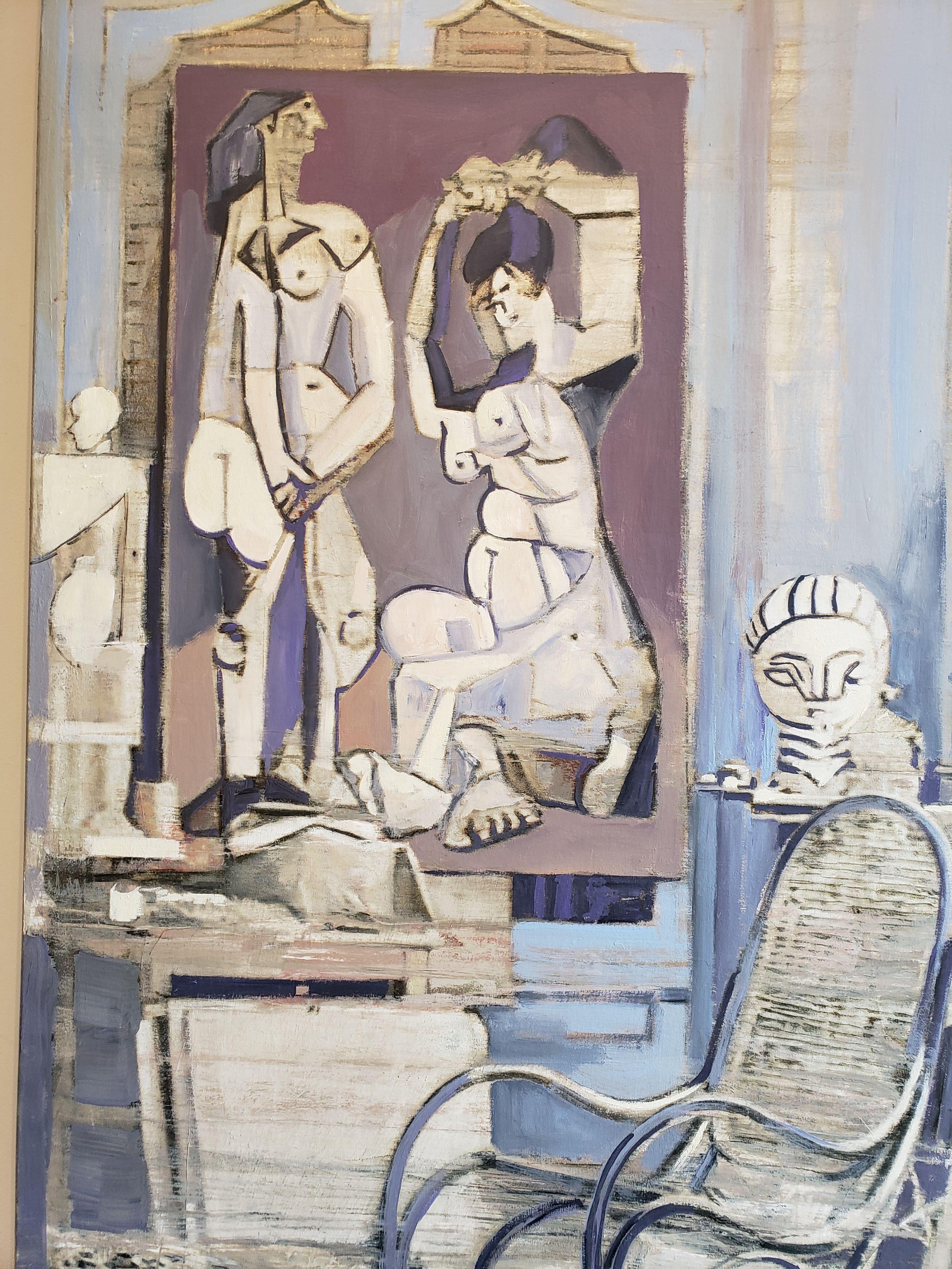 Picasso's Studio - Gray Interior Painting by Patrick Pietropoli
