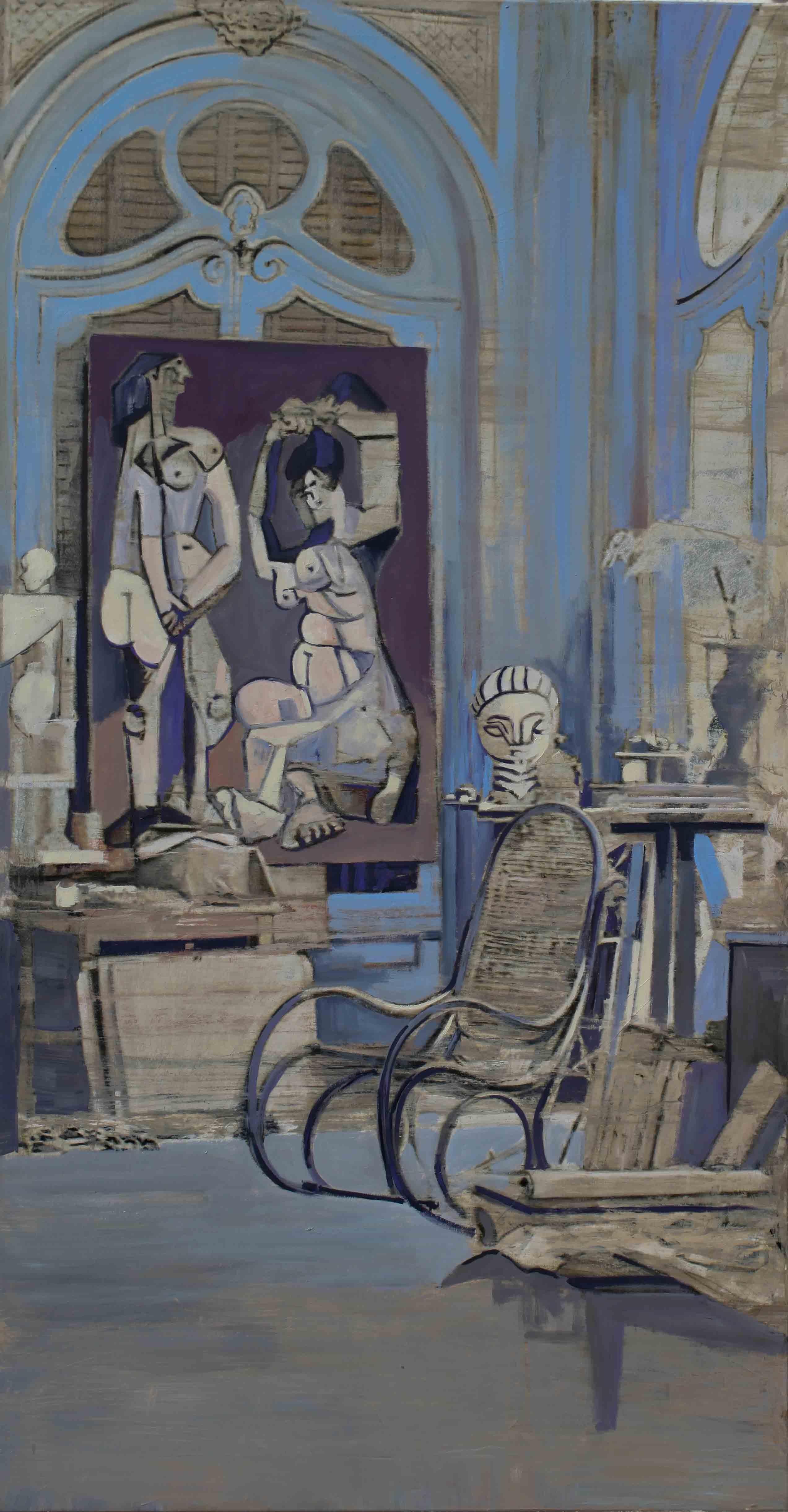Patrick Pietropoli Interior Painting - Picasso's Studio