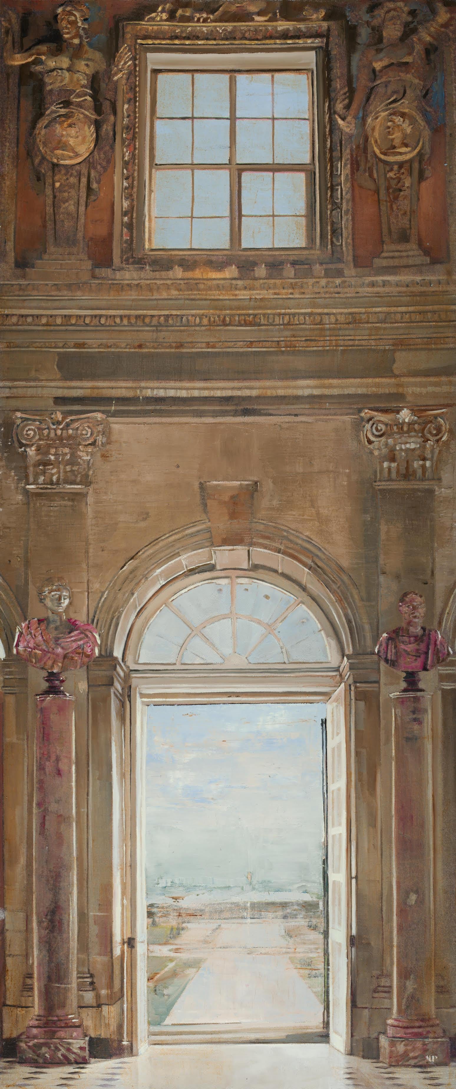 Patrick Pietropoli Figurative Painting - Spring at Vaux le Vicomte