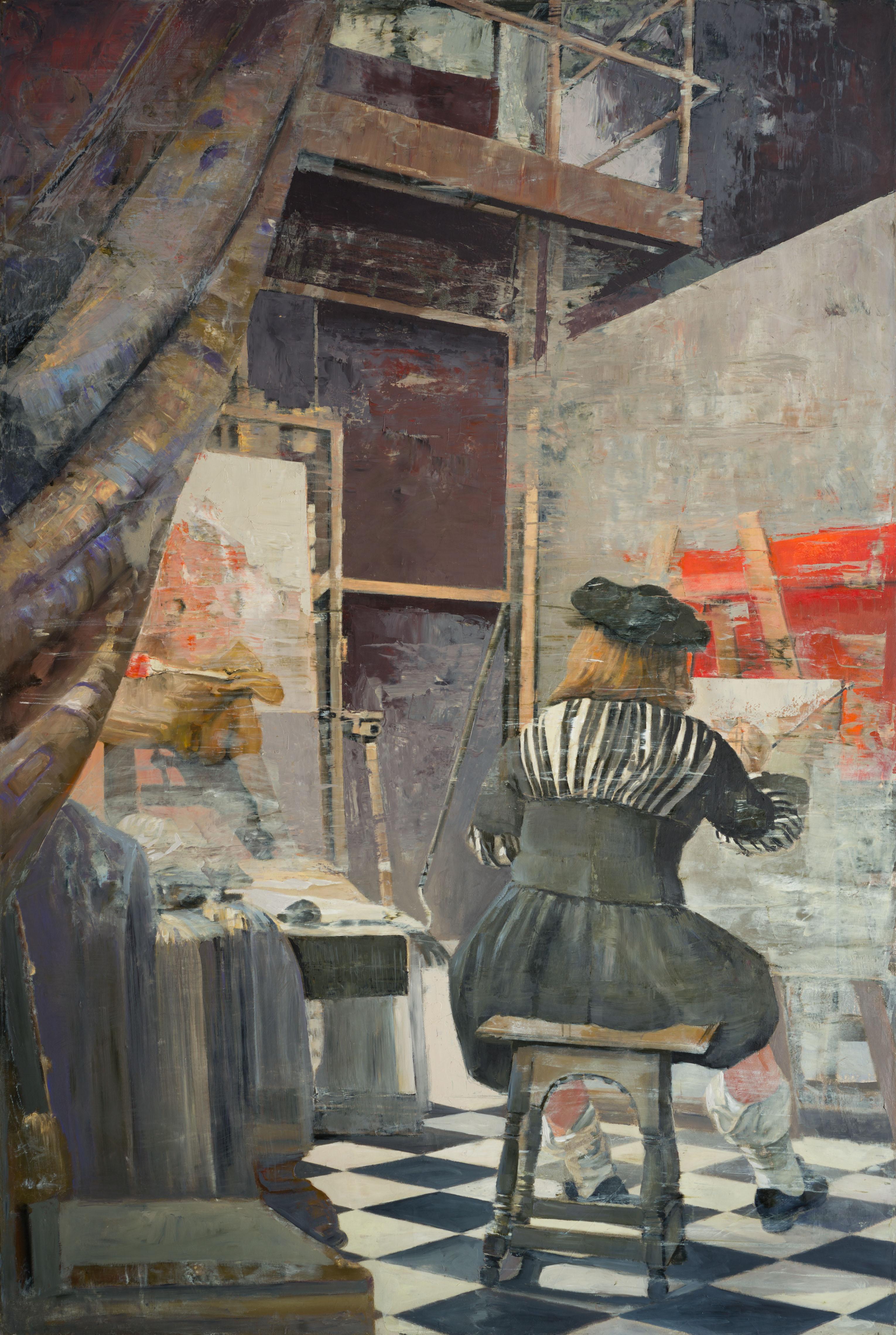 Vermeer at work - Painting by Patrick Pietropoli