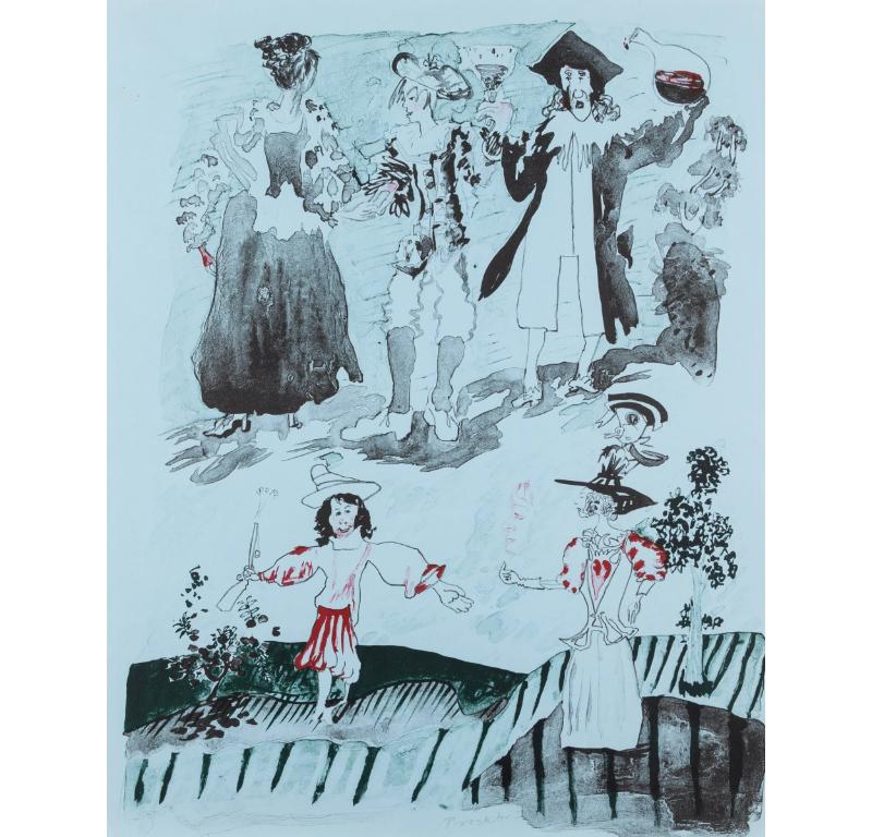 Northern Lass, from Europaeische Graphik VII by Patrick Procktor, 1971

Additional information:
Medium: lithograph
65 x 50 cm
25 5/8 x 19 3/4 in
signed

Patrick Procktor was born in Dublin. After the death of his father in 1940 he was brought up in