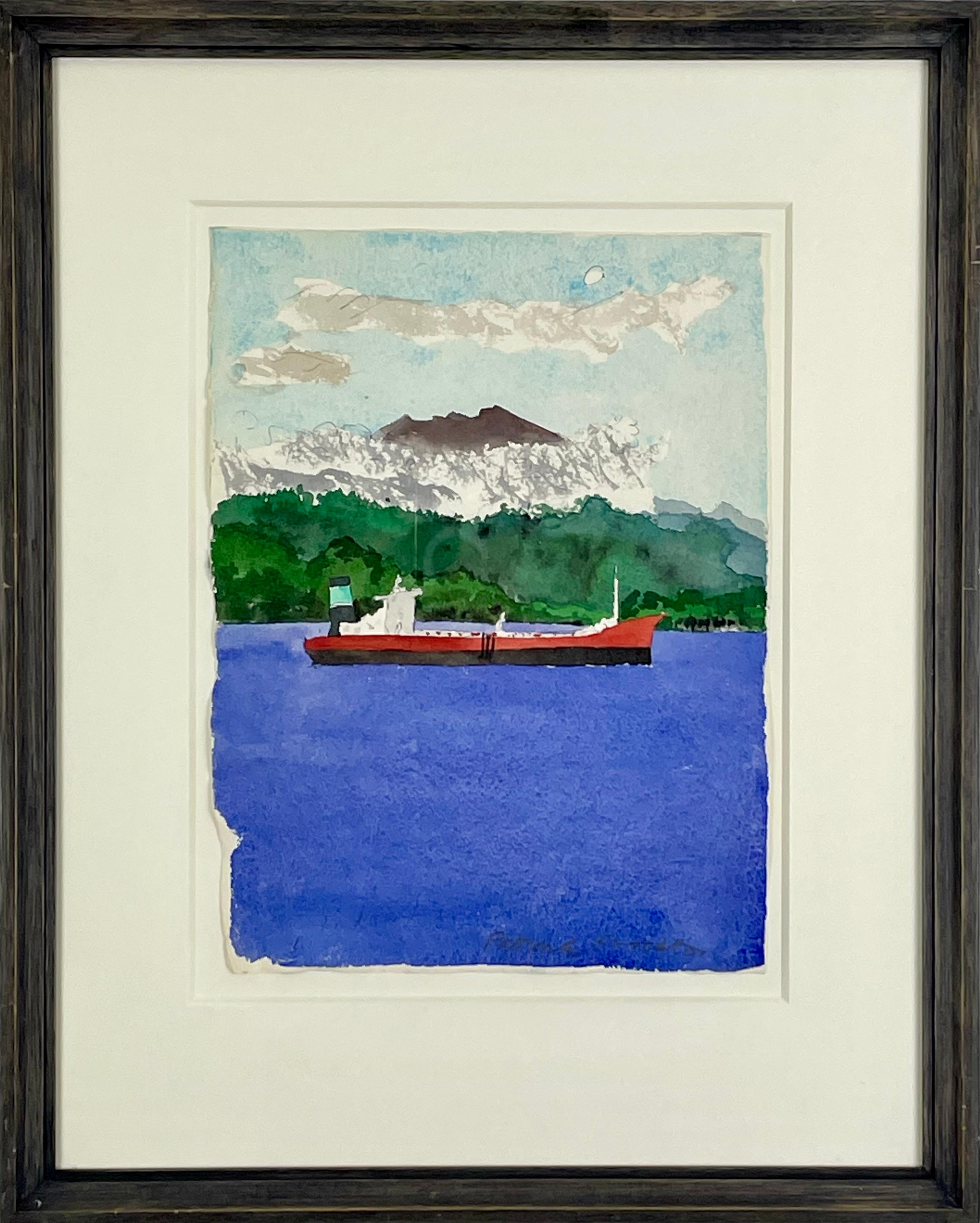 Patrick Procktor RA RE RWS, Brite (1936-2003 )
Bali, Aquarell auf Papier, rechts unten signiert 'Patrick Procktor', rechts unten undeutlich betitelt  Bali
