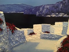 Greek Island Landscape Oil Painting by Patrick Reault