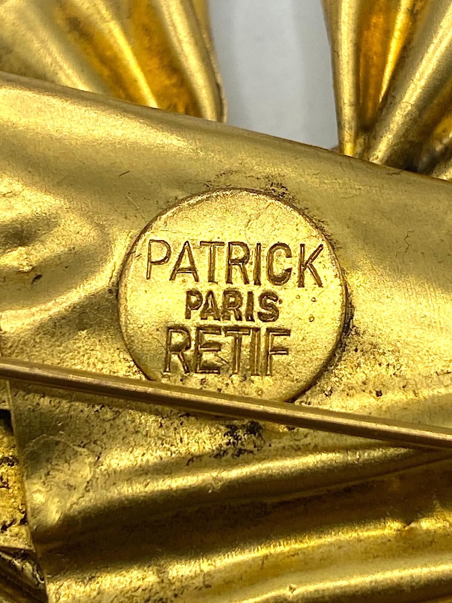 Patrick Retif, Paris 1980s Large Folded Ribbon Bow Brooch 3