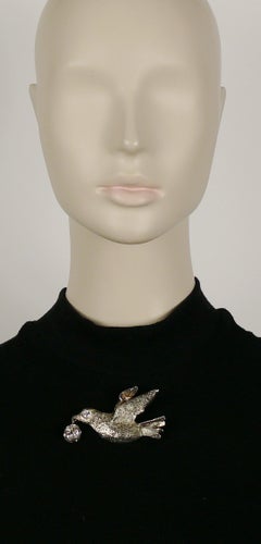 Patrick Retif Vintage Jewelled Bird Brooch