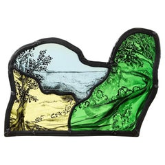 Patrick Reyntiens (2010) ’The Silver Sea’ Stained Glass Panel
