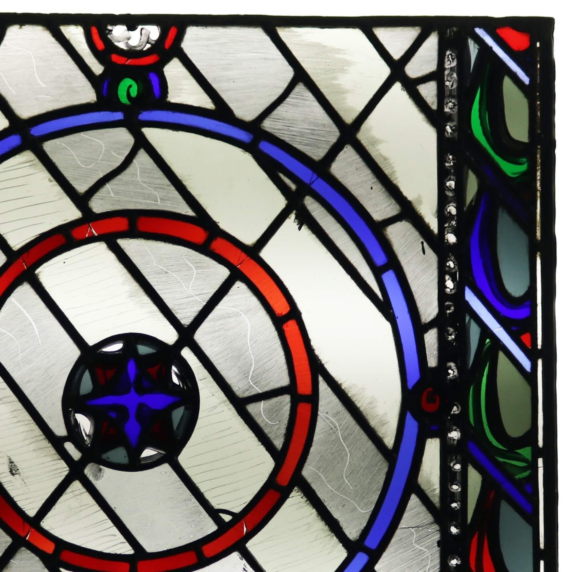 Mid-Century Modern Patrick Reyntiens 'B.1925' Contemporary Leaded Glass Window For Sale