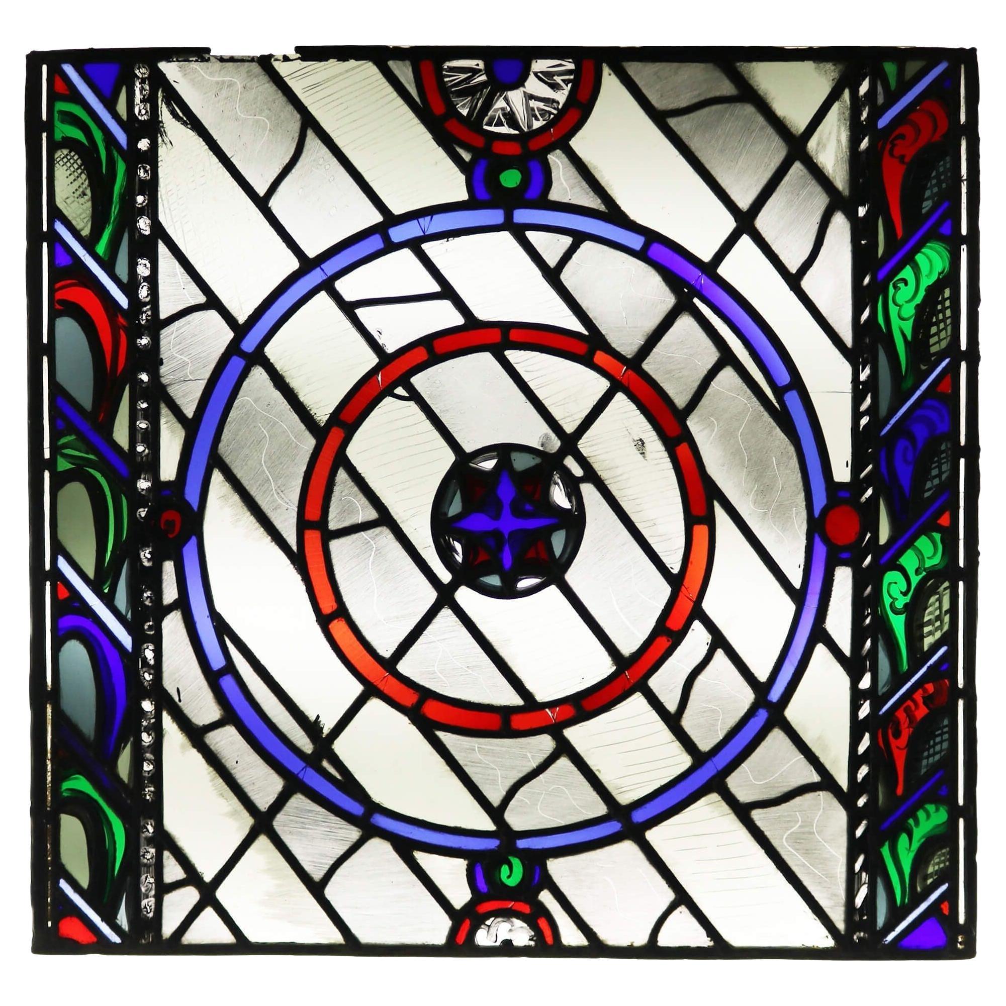 Patrick Reyntiens (B.1925) Contemporary Leaded Glass Window (Fenêtre contemporaine en verre au plomb)