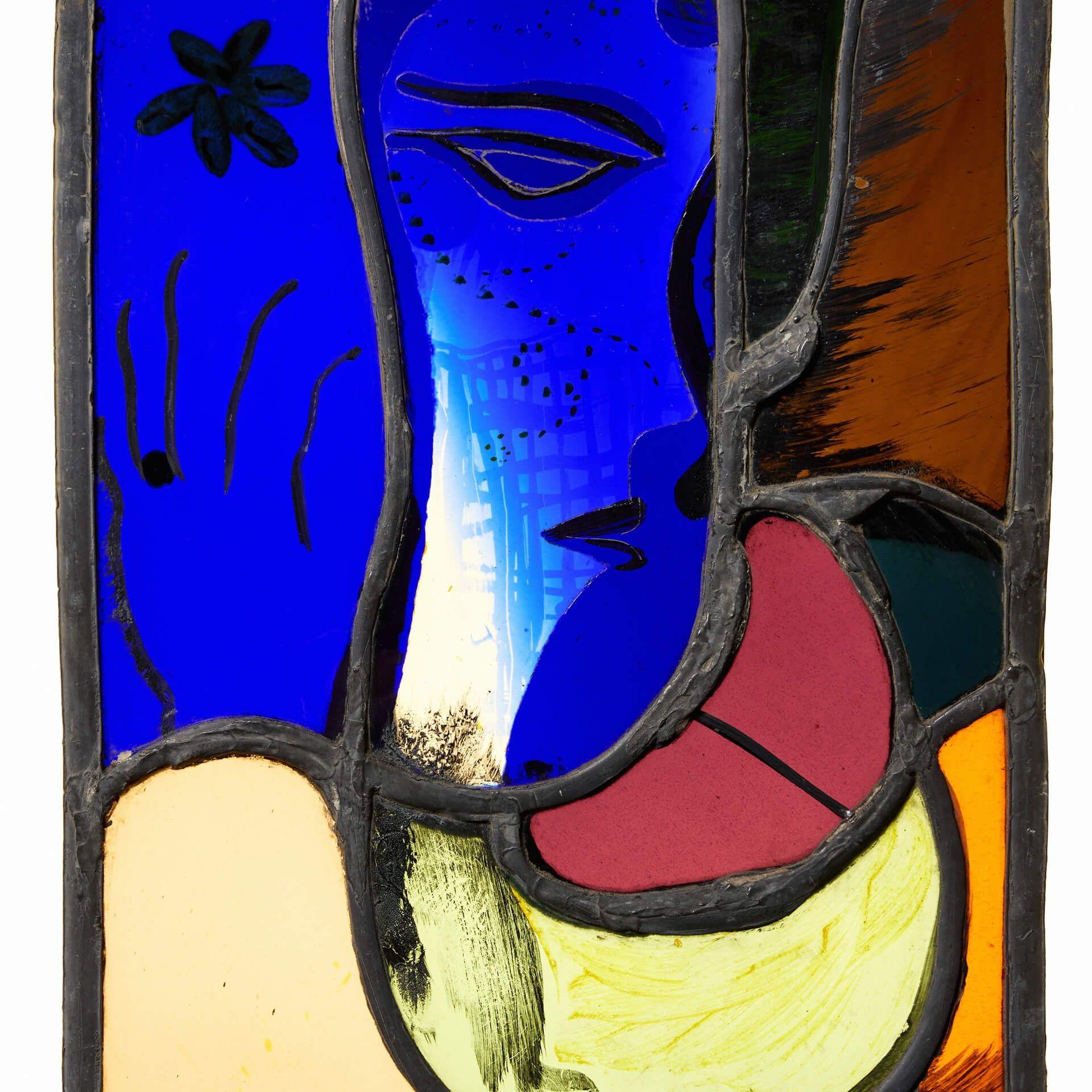 Moderne Panneau moderne en verre au plomb Patrick Reyntiens 'B.1925' en vente