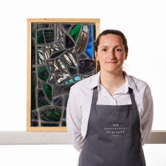 Patrick Reyntiens 'B.1925' Stained Glass Window Depicting Fish