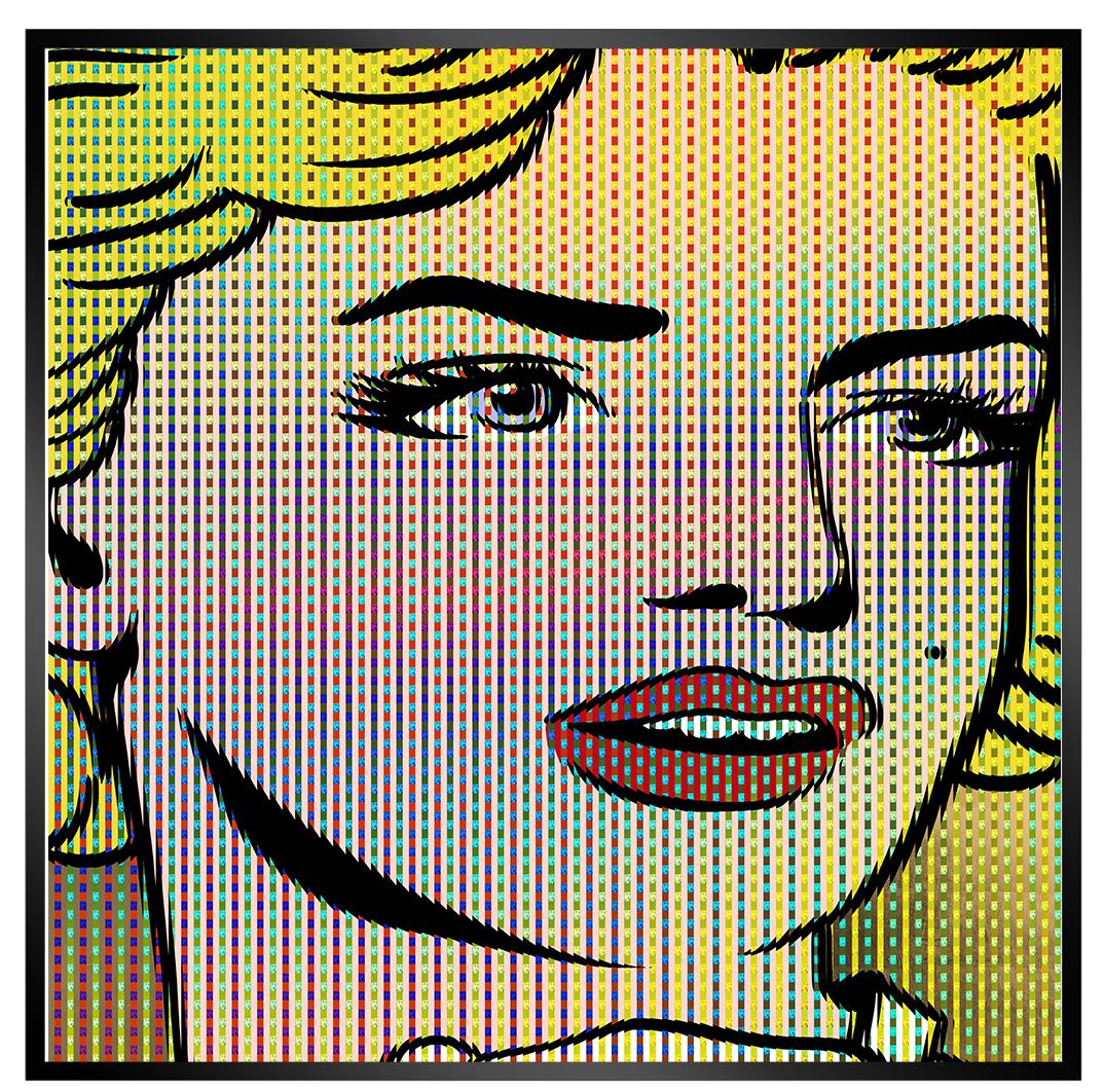 Ein Raster wie Marilyn (Op-Art), Mixed Media Art, von Patrick Rubinstein