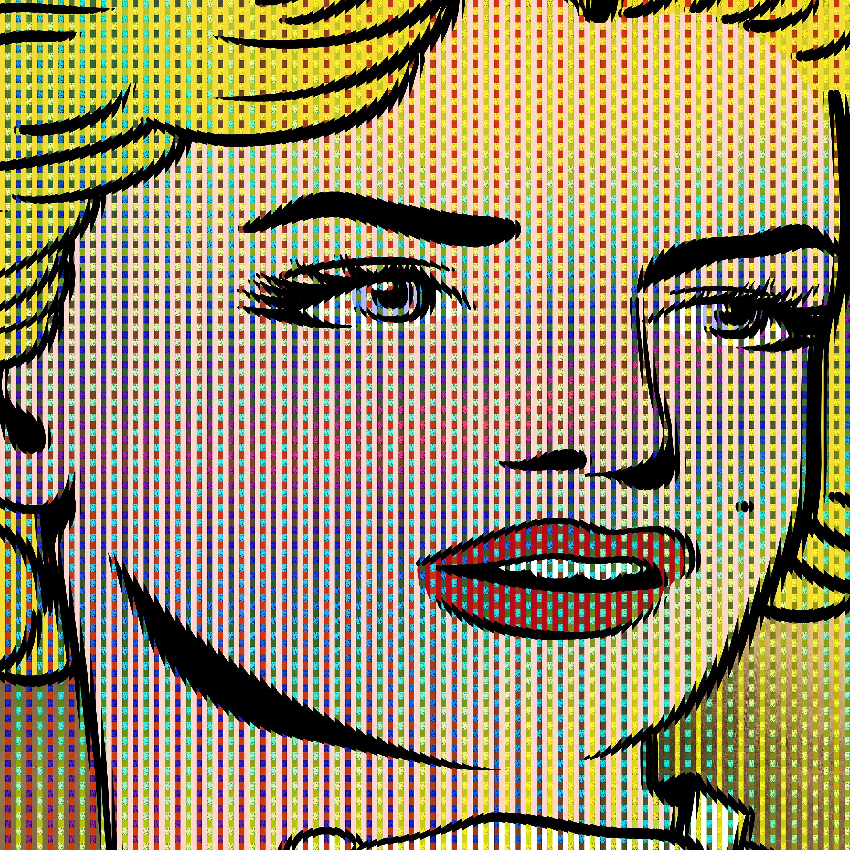 Ein Raster wie Marilyn – Mixed Media Art von Patrick Rubinstein