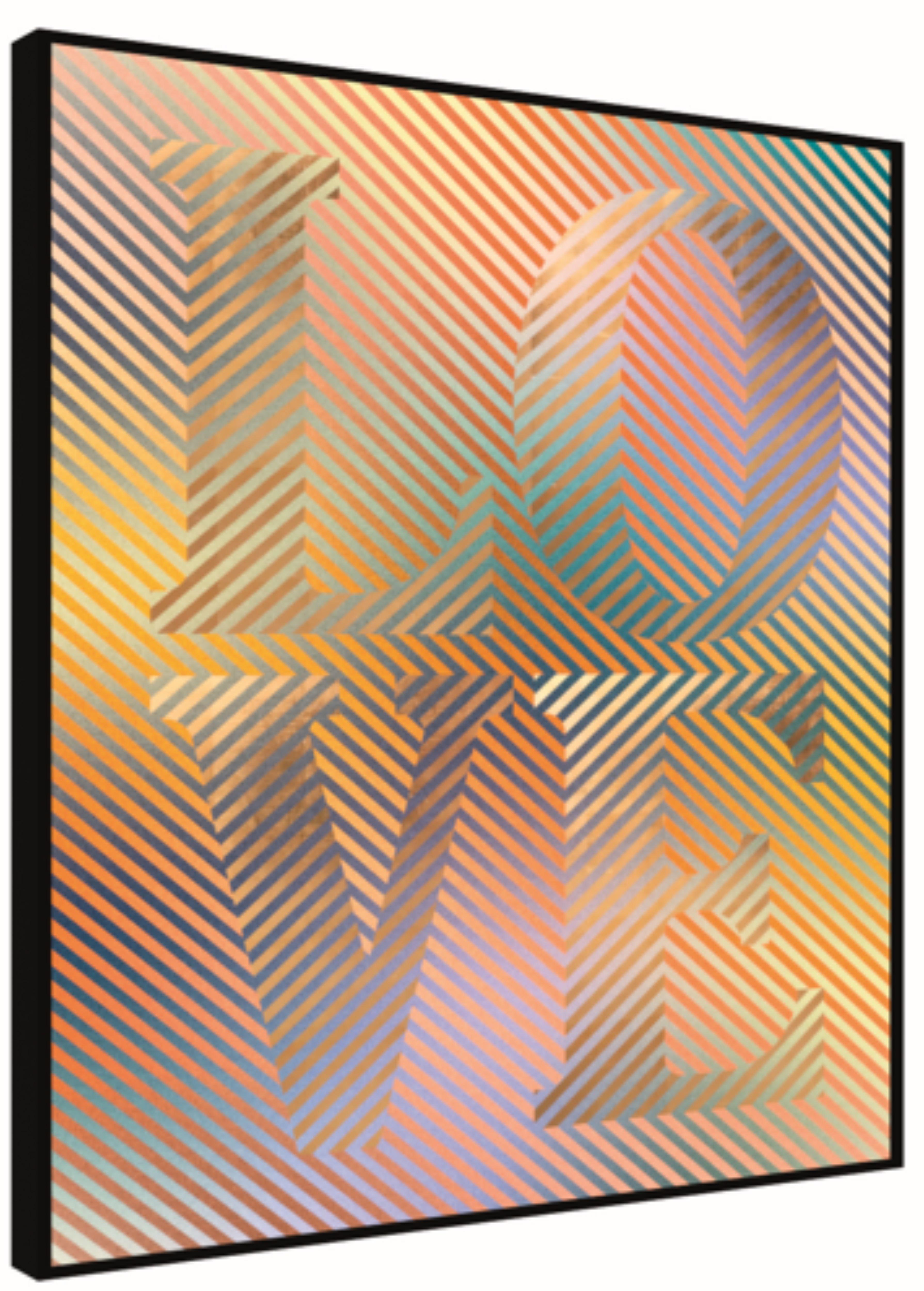 Amour croisé - Op Art Mixed Media Art par Patrick Rubinstein