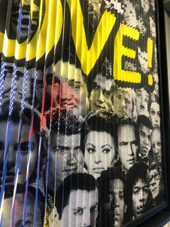 I Love Montmartre, impression couleur  2021, art cinétique pop contemporain, 30 pouces