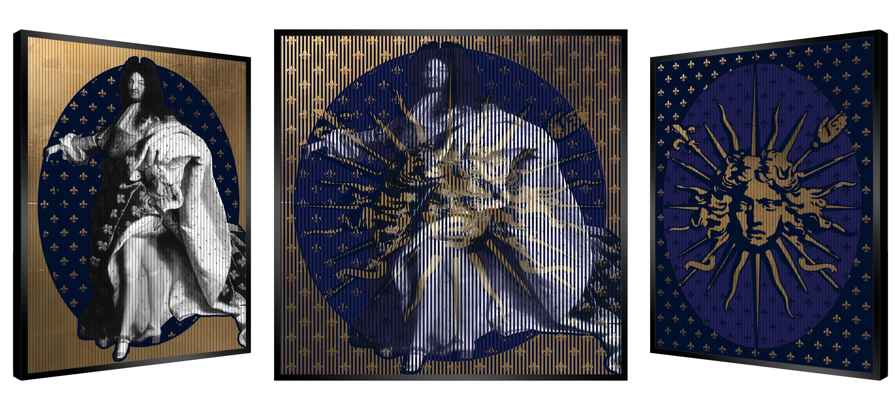 This 4'2'' unique artwork represents Louis XIV, also known as the Sun King. It was created by the French artist Patrick Rubinstein with 22-carat gold leaf.

Feel free to contact us to get the best shipping quote. 

