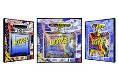 Love Spray, color print, 2020, contemporary pop kinetic art, 30 inches 