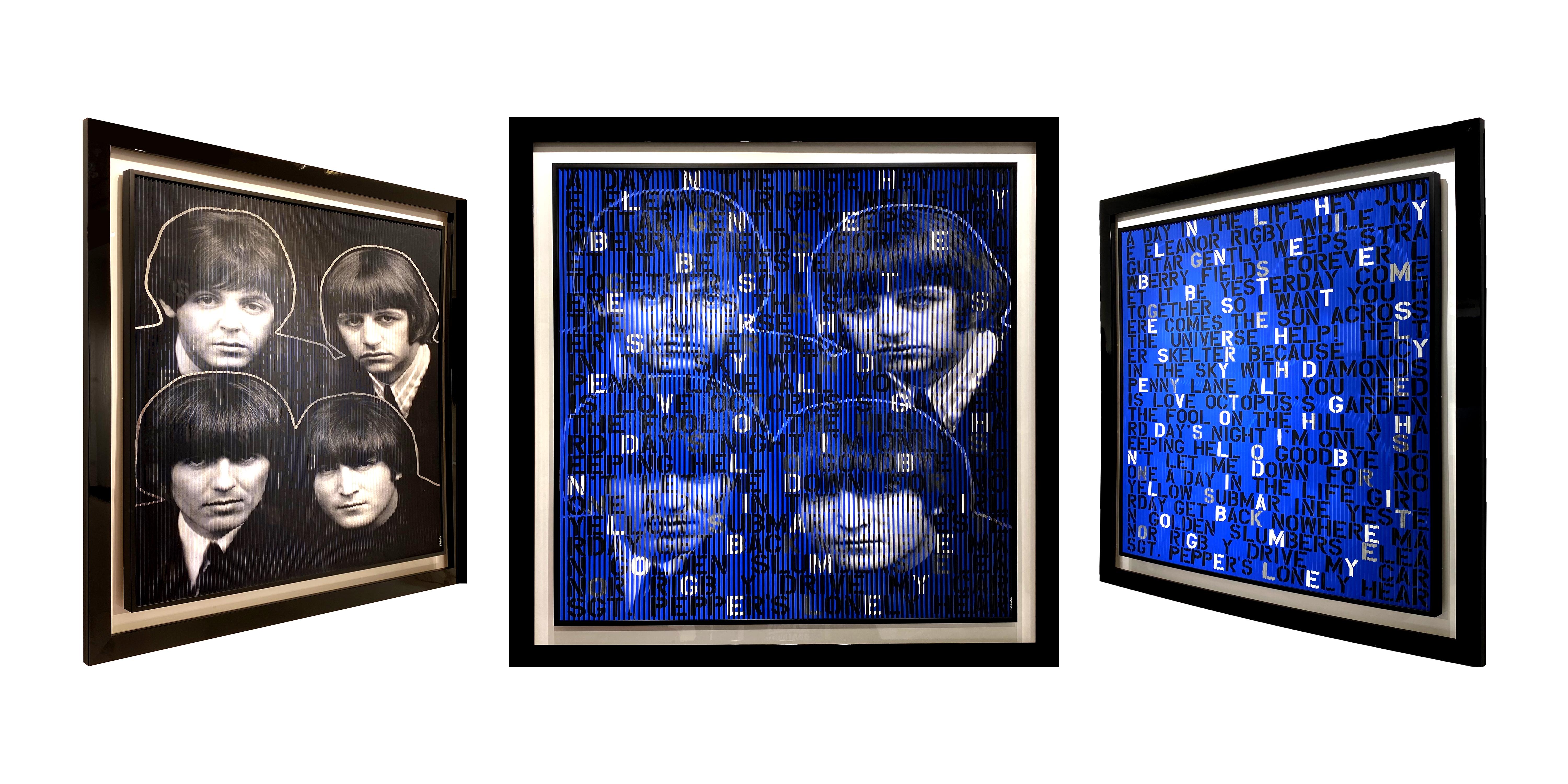 Oh Our Dear Beatles, Kinetic - Mixed Media - Mixed Media Art by Patrick Rubinstein