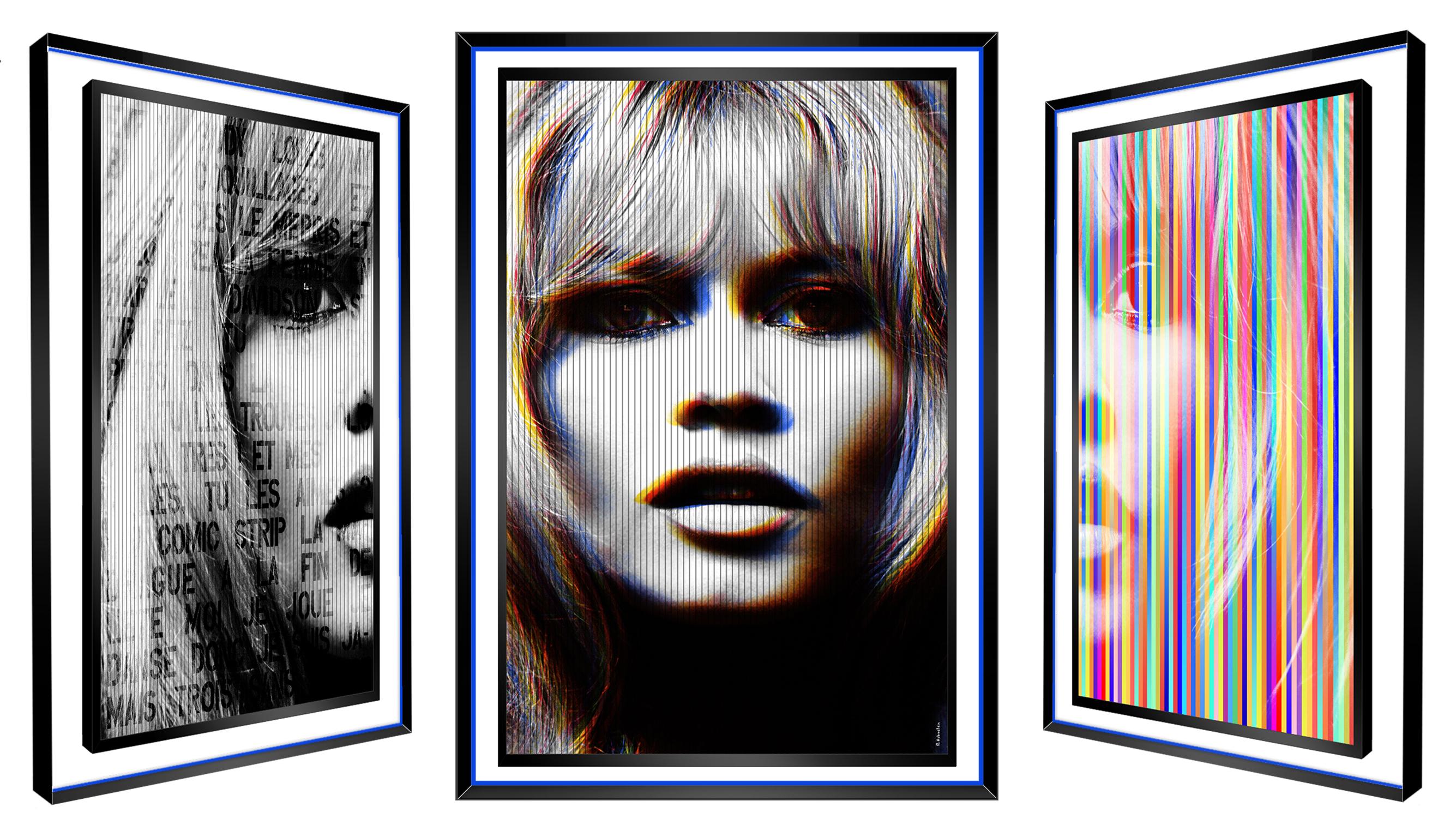„Lady Bardot““ – kinetische, Pop-Art-Kunst  Popkultur der Popkultur, Brigitte Bardot, optisch, – Painting von Patrick Rubinstein