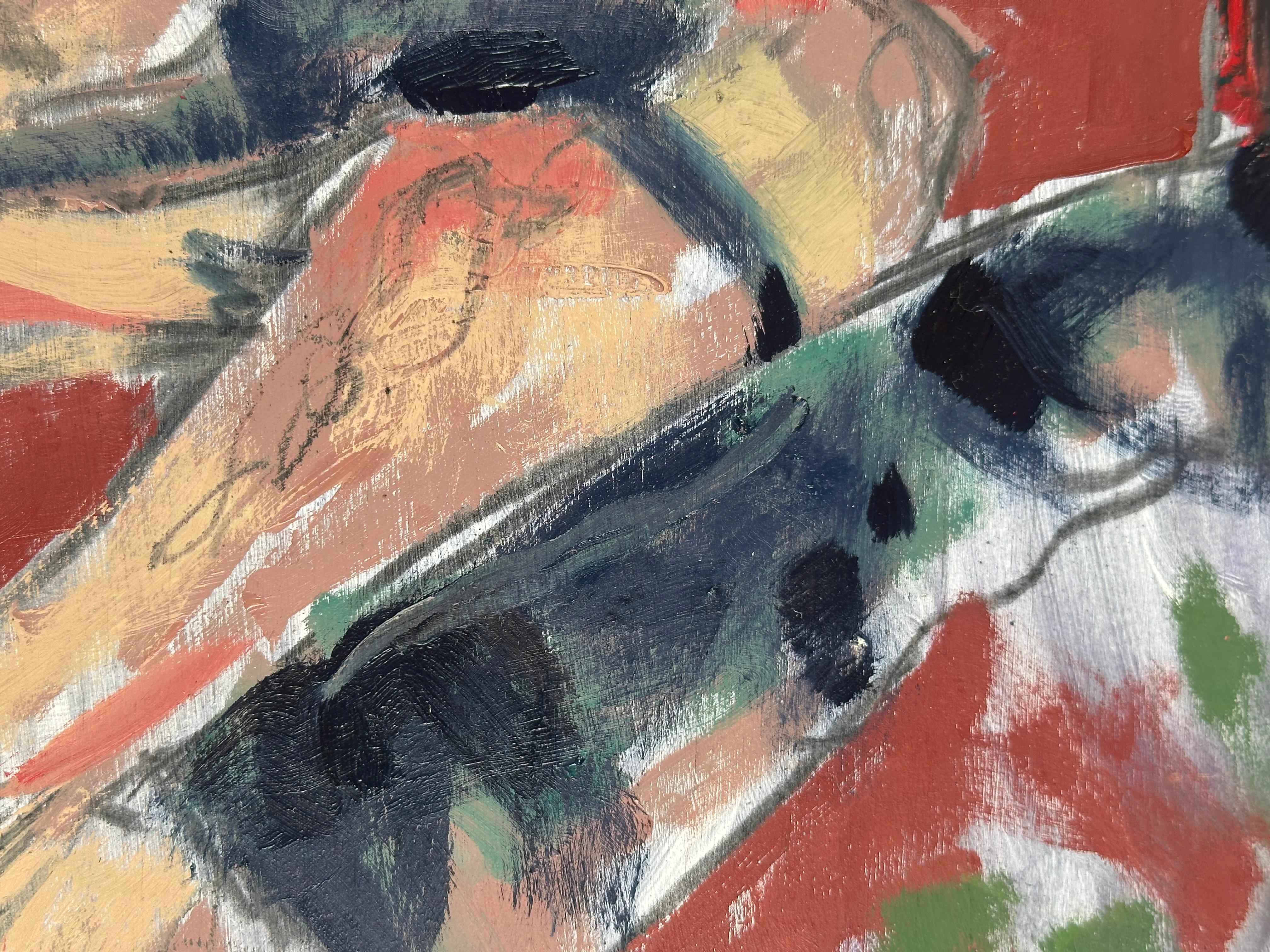 Engel I (Leatherman Erotische Fetisch Malerei) (Impressionismus), Painting, von Patrick Terenchin
