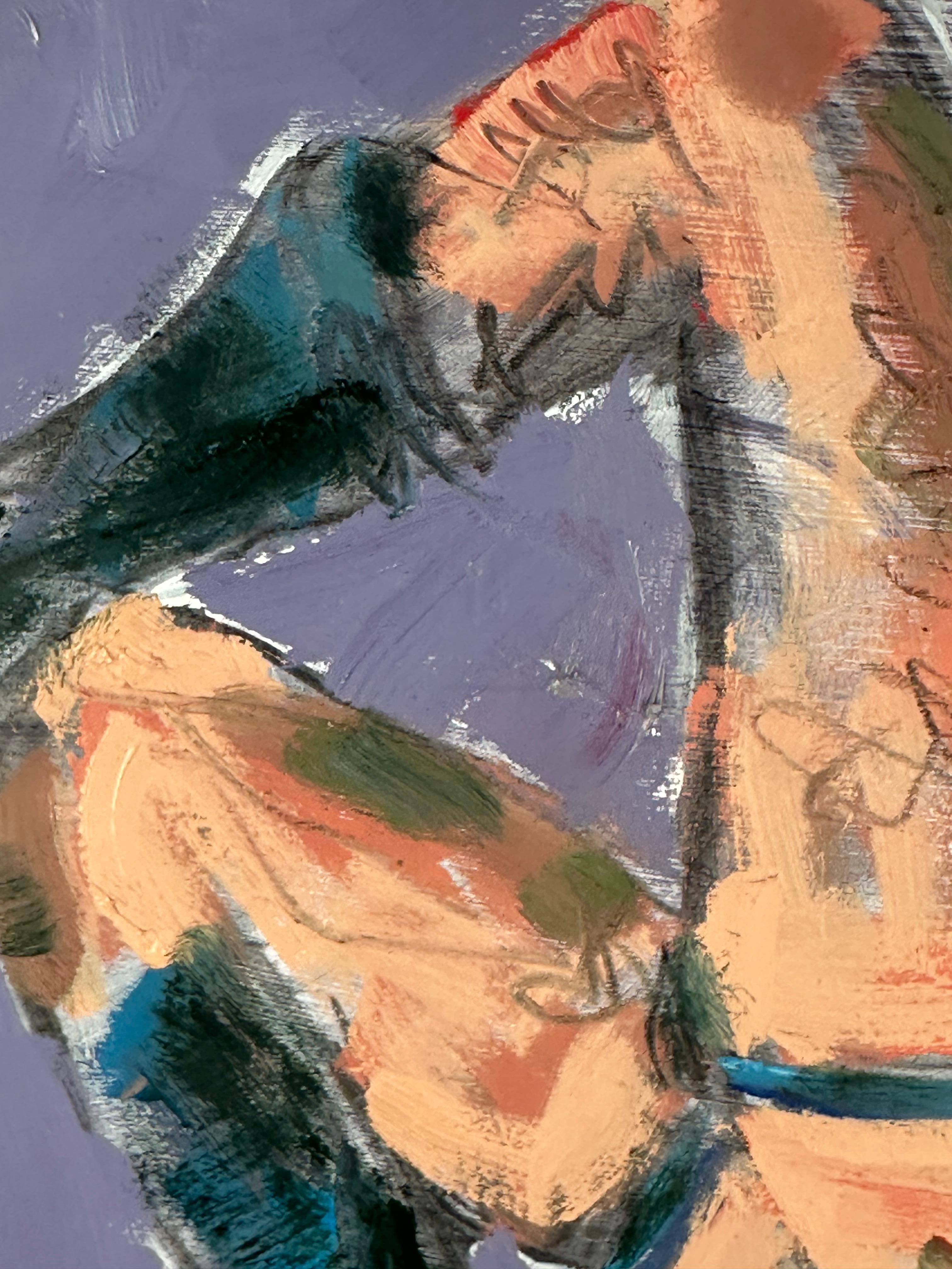 Engel II (Leatherman Erotic Fetish Gemälde) (Impressionismus), Painting, von Patrick Terenchin