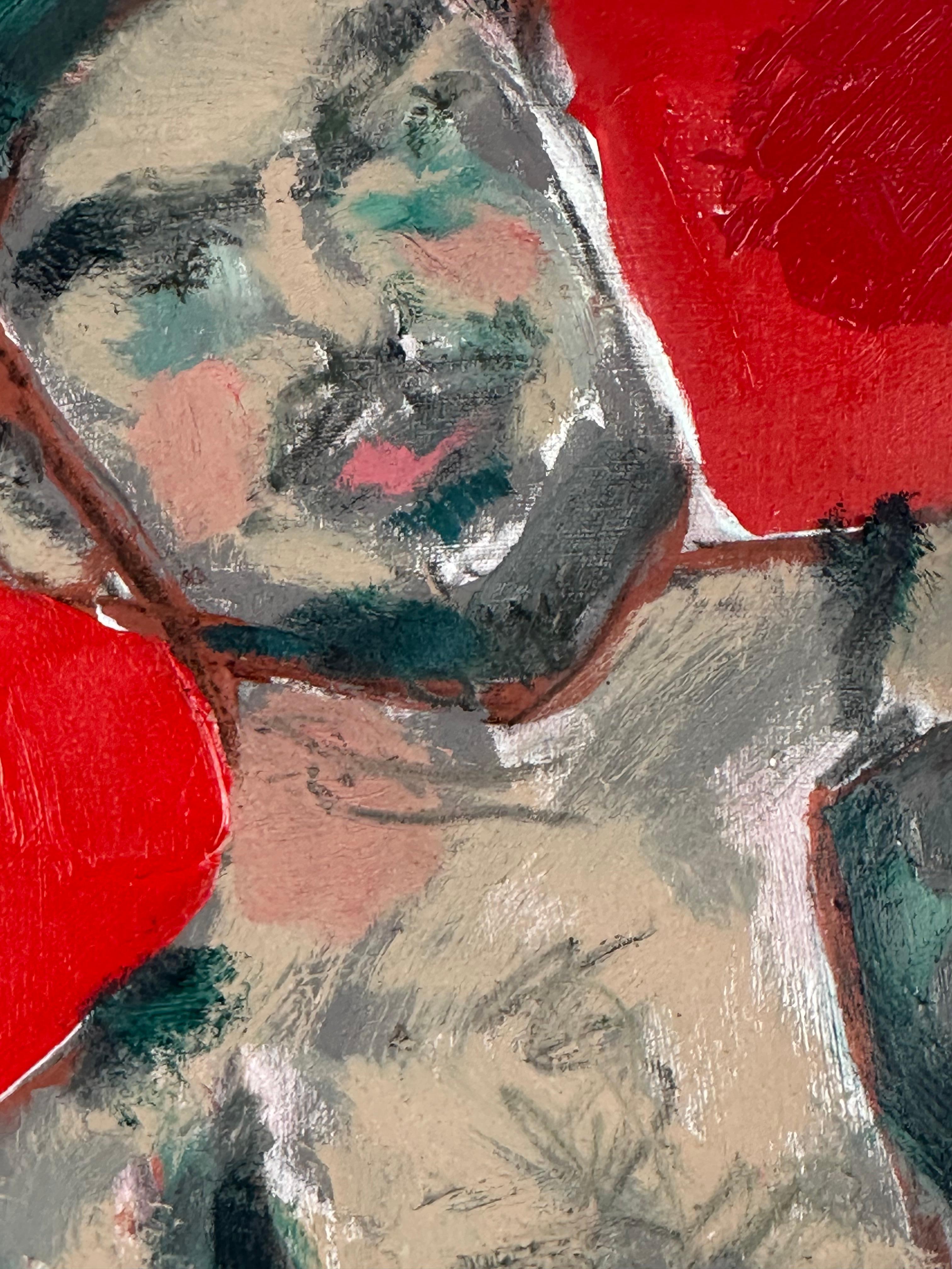 Engel III (Leatherman Erotic Fetish Gemälde) – Painting von Patrick Terenchin